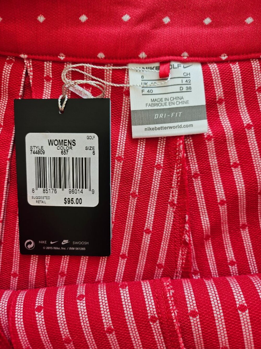 NWT Nike Golf Dri-FIT Red Skort Size 6 $95 Retail - Picture 8 of 11
